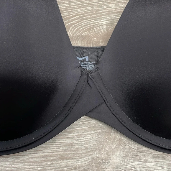 NWOT Maidenform One Fab Fit Modern Demi T-shirt Underwire Bra DM7543 Black 36DD - Picture 7 of 14